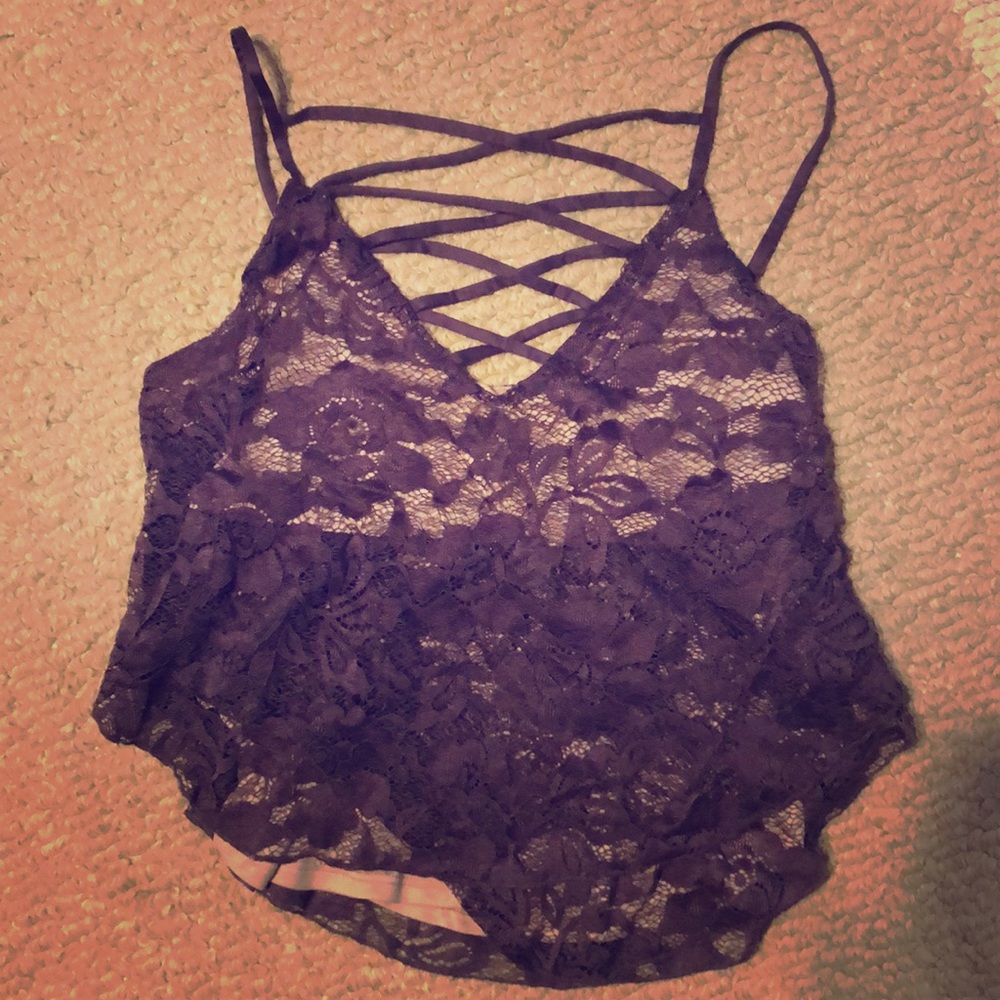 Lace tiered lace front cami